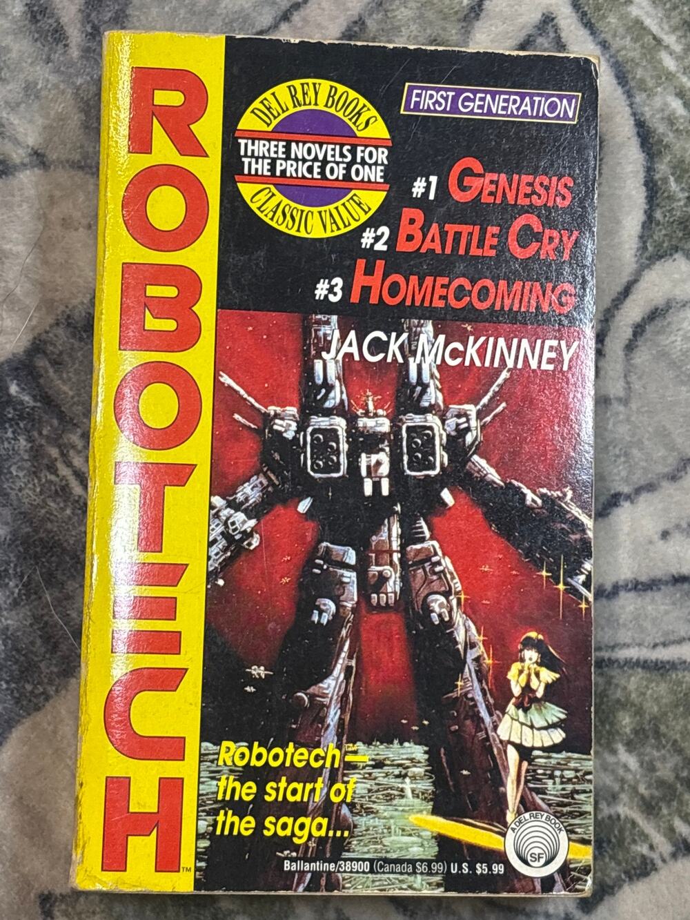 Robotech: Genesis, Battlecry, Homecoming Del Rey Ballantine book Jack McKinney